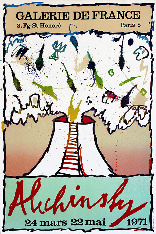 Alechinsky Exhibition Poster  Galerie de France by Pierre Alechinsky