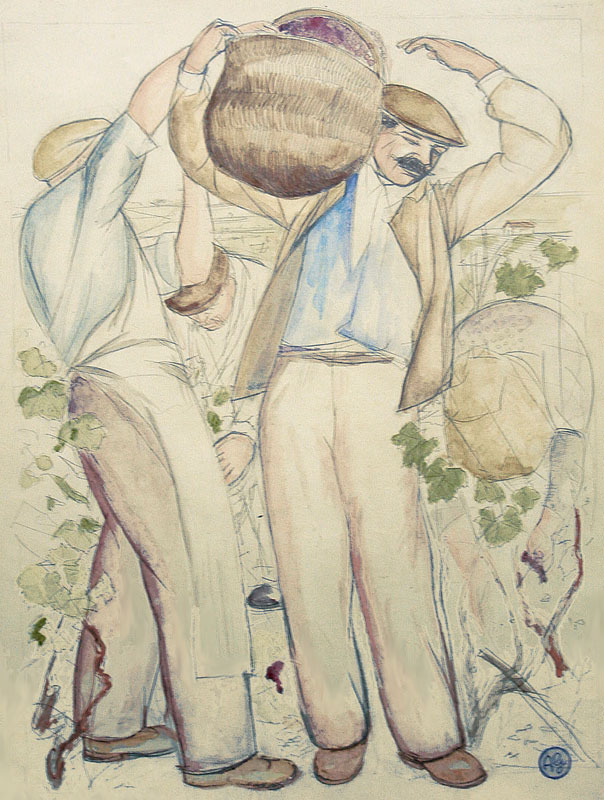 Viticulture (harvesting the grapes) by Alfred Gaspart