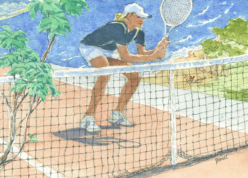 Waiting (Tennis Player) by John Norall