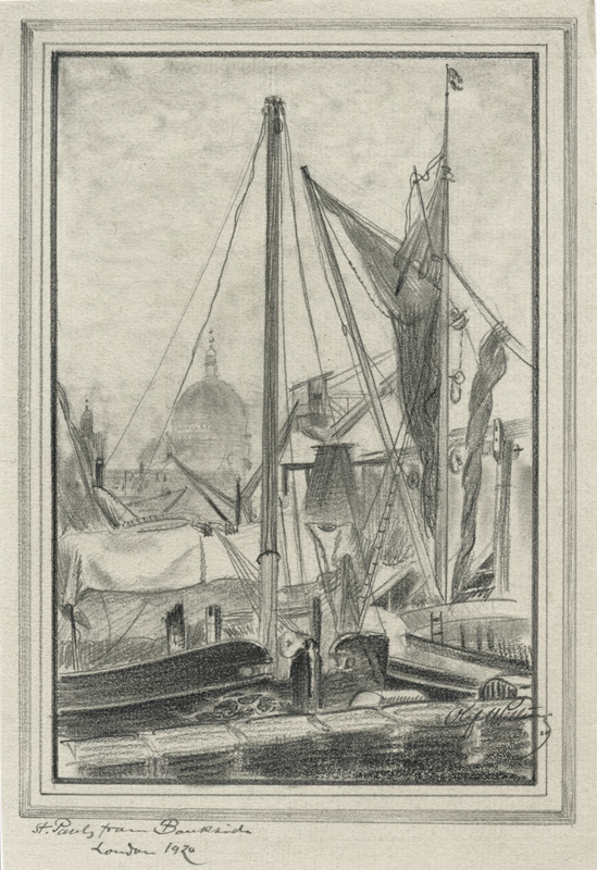 St Pauls From Bankside by Olaf Abrahamsen Willums