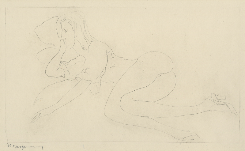 Reclining Nude (from Frauen) by Rudolf Grossmann