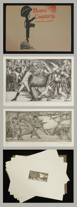 Hubris Corpulentus - portfolio of 10 engravings by Art Hazelwood