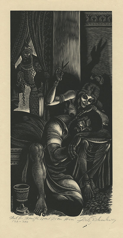 And His Strength Went With Him (Samson and Delilah) by Fritz Eichenberg