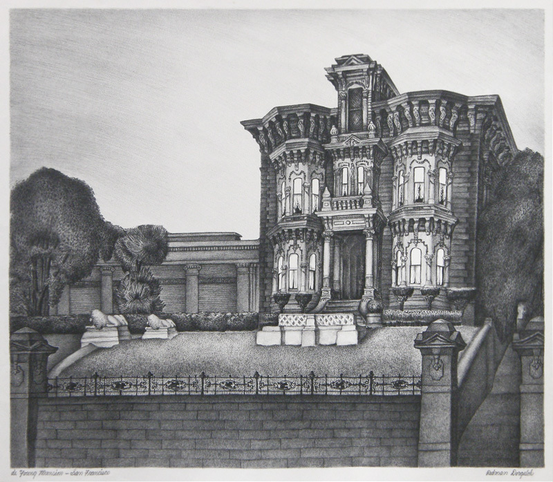 De Young Mansion-San Francisco by Marguerite Redman Dorgeloh