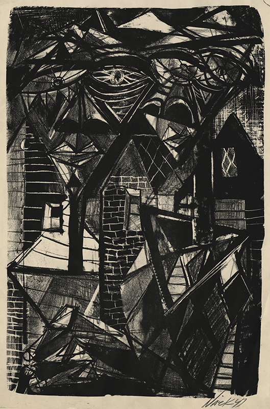 (Faces over Houses: Chicago) by Kenneth Nack