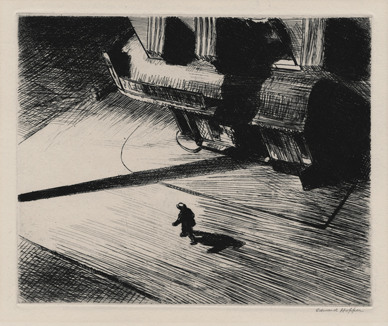 Night Shadows - from Six American Etchings portfolio by Edward Hopper