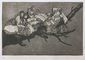 Andarse Por Las Ramas (To go amongst the branches), Disparate Ridiculo; plate 3 from Los Proverbios by Francisco Goya